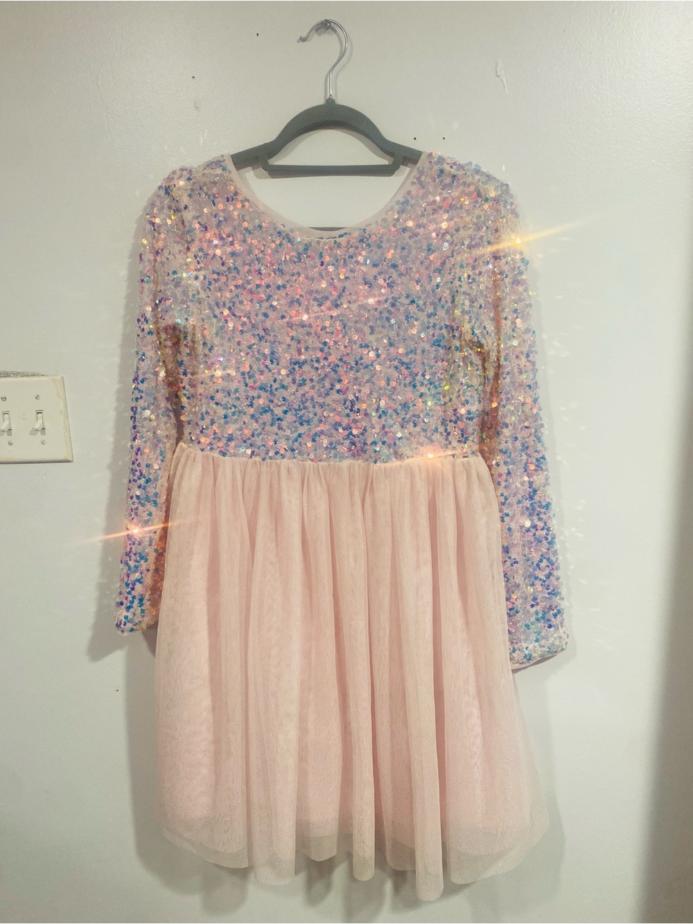 Cat & Jack Pink Sequin Tulle Dress